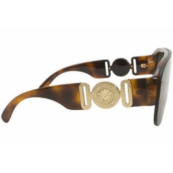 NEW VERSACE UNISEX SUNGLASSES VE4391 5317/71 SHIELD HAVANA VE4391 - Picture 4 of 11